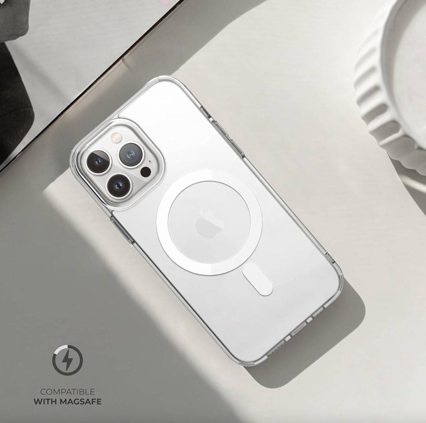 Blupebble Crystal Clear MagSafe Case for iPhone 15 Pro Max 