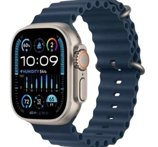 Apple Watch Ultra 2 Titanium Case with Blue Ocean Band