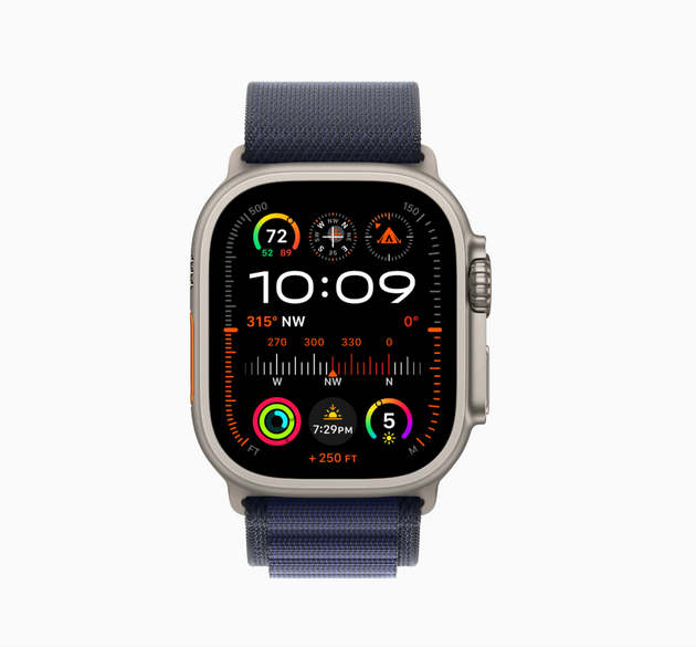 Apple Watch Ultra 2 Titanium Case with Navy Alpine Loop (M)