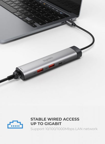 C6 Multiport Aluminum 6 in 1 Multimedia Hub